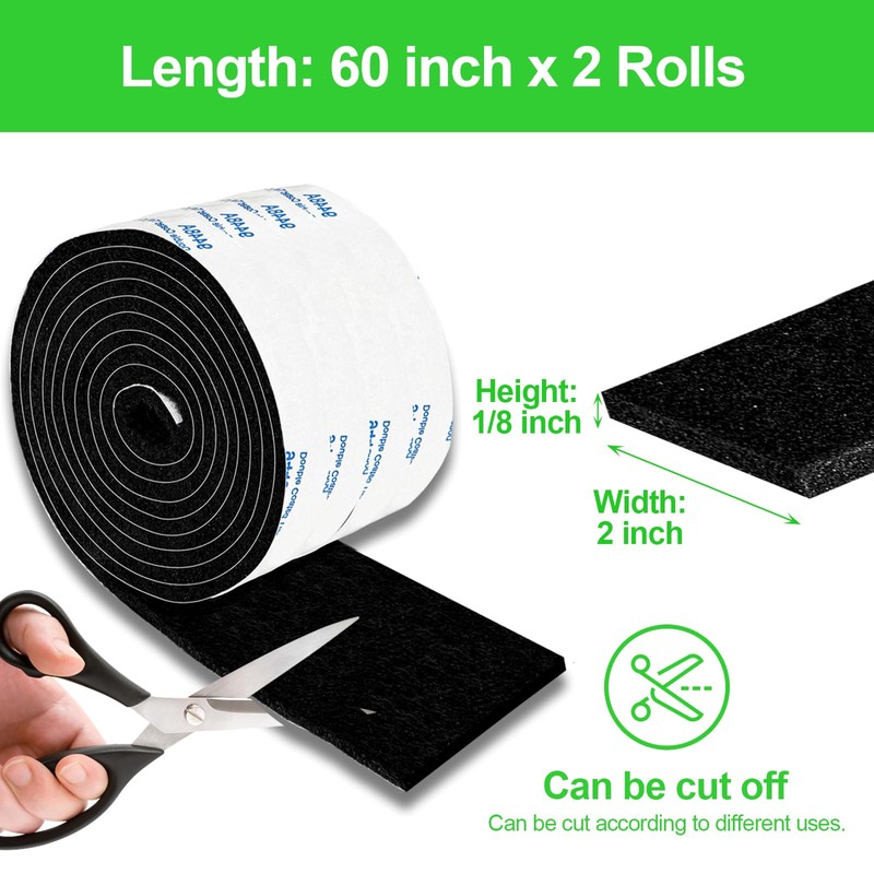 Felt Strips with Adhesive Backing, Adhesive Felt Strips, 2 Felt