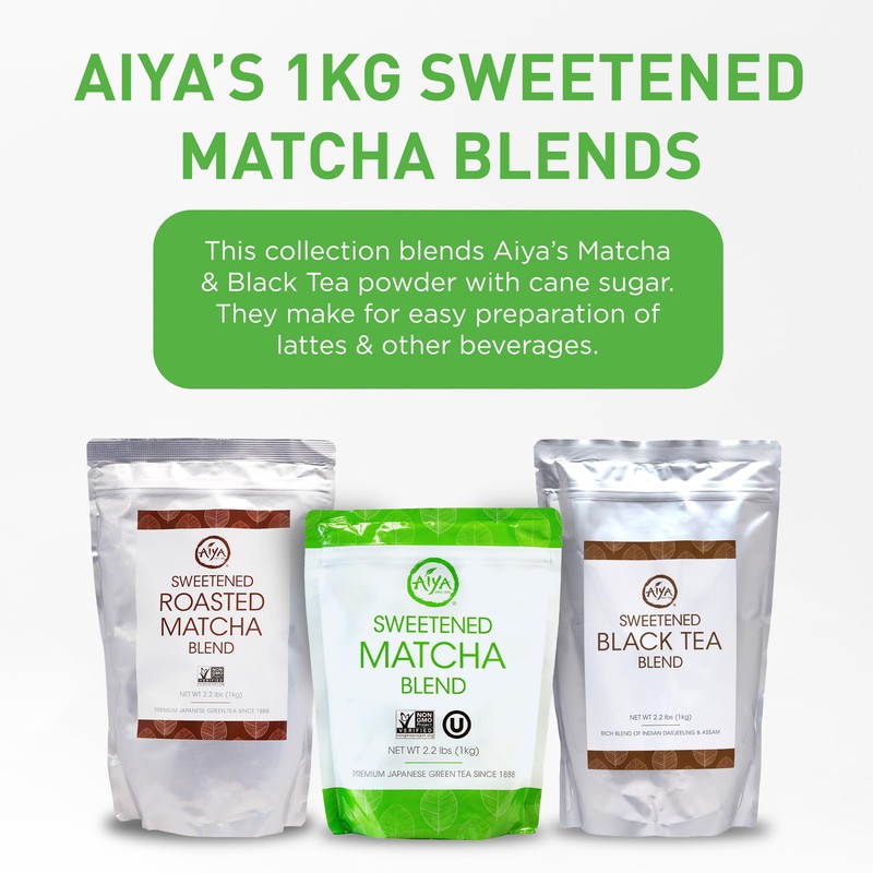 Aiya Sweetened Matcha Blend Powder - Matcha Latte Powder With