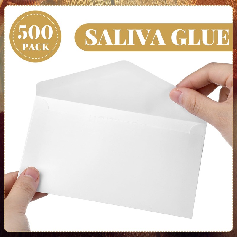 Honoson 500 Pcs Donation Currency Check Envelope Church Offering Gummed