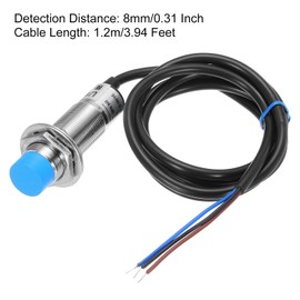 MECCANIXITY M18 Approach Sensor Inductive Proximity Sensor Switch NO Normally Open NPN 8mm Detection Distance, DC 6-36V LJ18A3-8-Z/BX, 3.9ft, 1Pcs