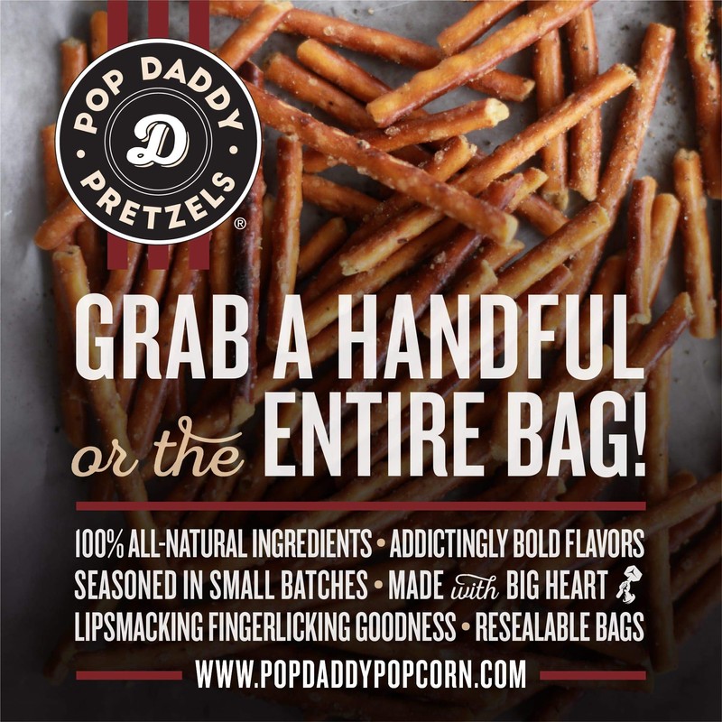 Pop Daddy Flavored Pretzels Sticks | Hot Sauce Flavor |