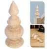 Toddmomy Wood Post Finial Topper 5.90X2.28In Unfinished Carved Stair Pillar