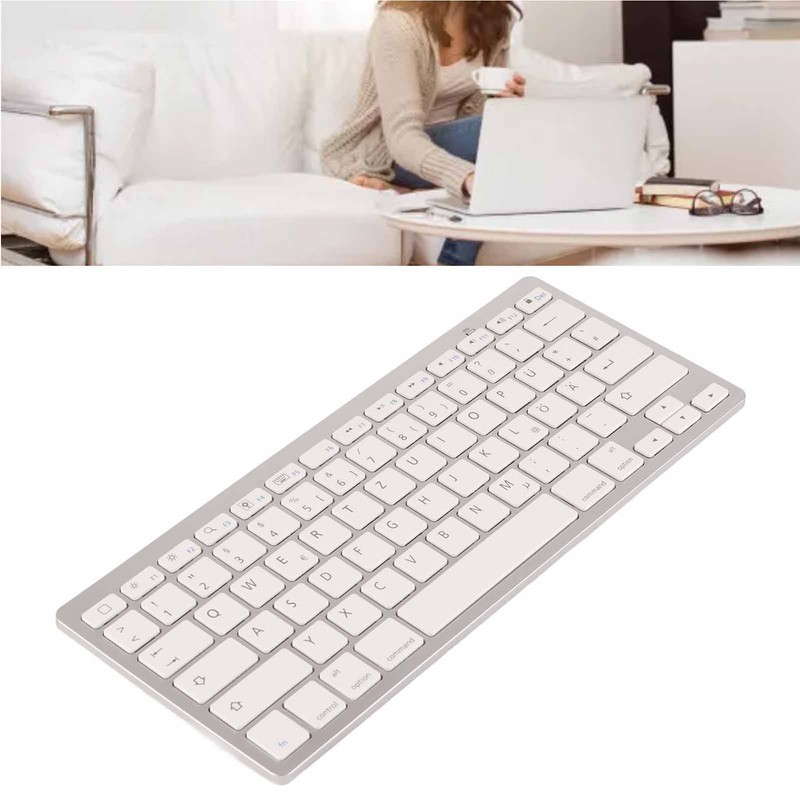 Wireless Keyboard Portable Universal Slim Silent Wireless Bluetooth German Keyboard