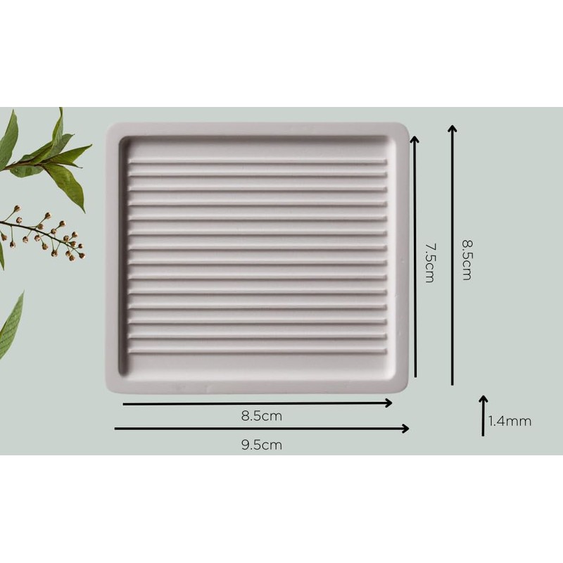 White Diatomite Soap Dish - Modern Minimalist Design - Premium