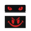 Pack of 2 Black Red Reflective Smiling Face and Cat