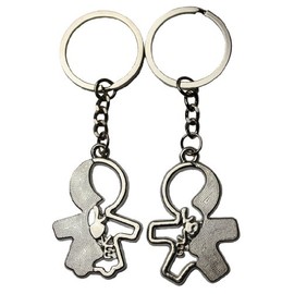 1 Pair of Keychain Love/Friendship/Partner Pendant Love Charm 9.5 cm