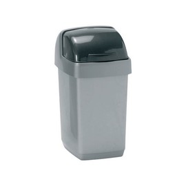 Roll Top Bin Composite Plastic 10 Litres Metallic