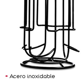 TIENDA EURASIA - Dolce Gusto Capsule Dispenser, Pack of 18, Black, 11 x 33 x 11 cm, Capsule Holder, Storage Organiser