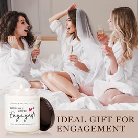 LUMELOOM Engagement Gifts for Couples, Engagement Gift, 9oz Aromatherapy Lavender Soy Wax Scented Candle, Engagement Gift for Her, Gifts for Newly Engaged Couples, Fiance Gifts for Women, Bride to Be