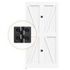 ROOMTEC Bi-Folding Sliding Barn Door Hardware Track Kit, Black Roller