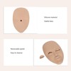 Eyelash Extension Mannequin Head with 6 Pair Replacement Eyelids Soft