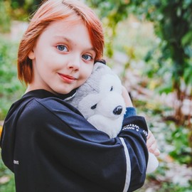 WEIGEDU Siberische Husky Stuffed Animals, Puppy Stuffed Dogs Alaskan Malamute Plush Toys for Kids Girls Boys Baby Birthday Bedtime, 12 inches