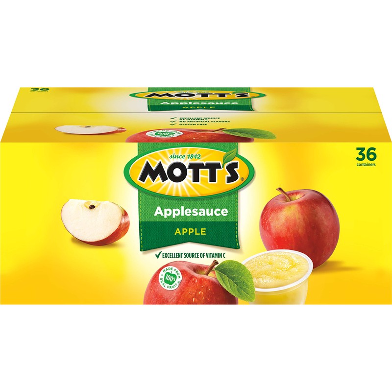 Mott's Applesauce, 4 Oz Cups, 36 Count, No Artificial Flavors,