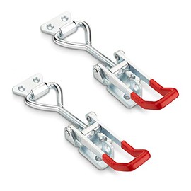 JUNKER M8 Toggle Lock (Holding Force 600 kg, Lockable) Galvanised Steel Adjustable Toggle Clamp Set of 2