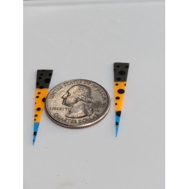 Unbranded Black Orange And Blue 1.5" Silicone Crappie Jig Wedge Tails 25