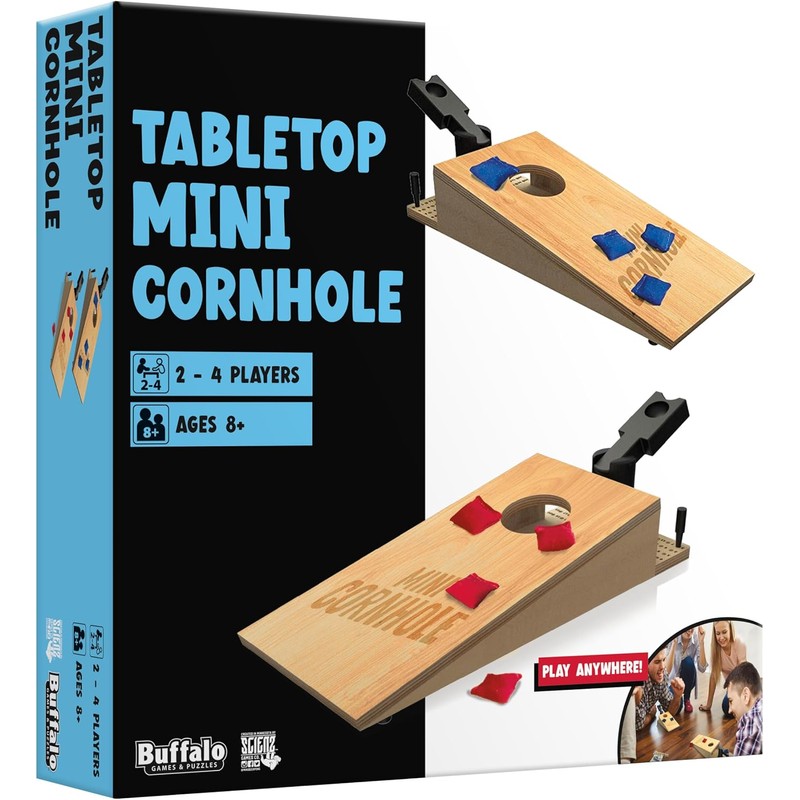 Buffalo Games - Tabletop Mini Cornhole - Dexterity Skill Game
