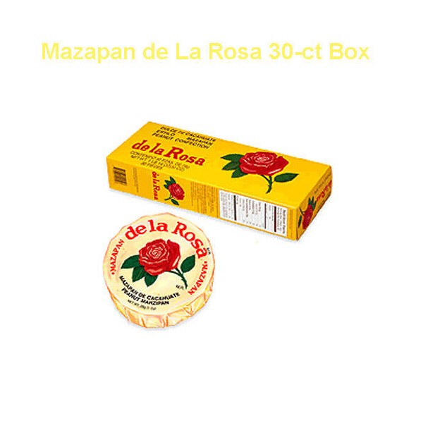 Mazapan De La Rosa Peanut's Confection 30pcs box 1-lb 13-oz  MEXICAN CANDY 