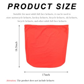 KVAEY Motorcycle Helmet Bag, Helmet Protection Drawstring Bag Made of Nylon Cloth, Large Capacity Helmet Storage Bag for Motorcycle Bicycle, Universal Motorcycle Accessories (Orange)