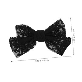 BIUDECO Cute Lace Bow Hair Clip Women Girls Ties French Bow Clip for Bridal Valentine's Day Accessory