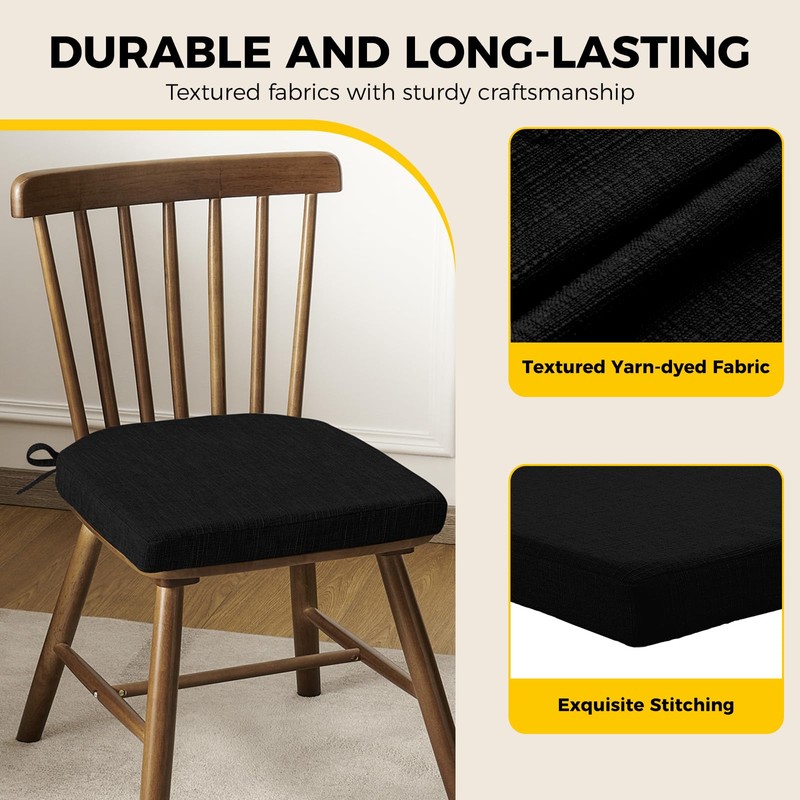 downluxe Indoor Chair Cushions for Dining Chairs, Soft and Comfortable