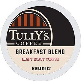 Tully's Coffee, Breakfast Blend, Single-Serve Keurig K-Cup Pods, Medium Roast Coffee, 48 Count (2 Boxes of 24 Pods)
