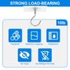 Ginmino Adhesive Ceiling Hooks，10 Pack No Drill Ceiling Hanging Hook