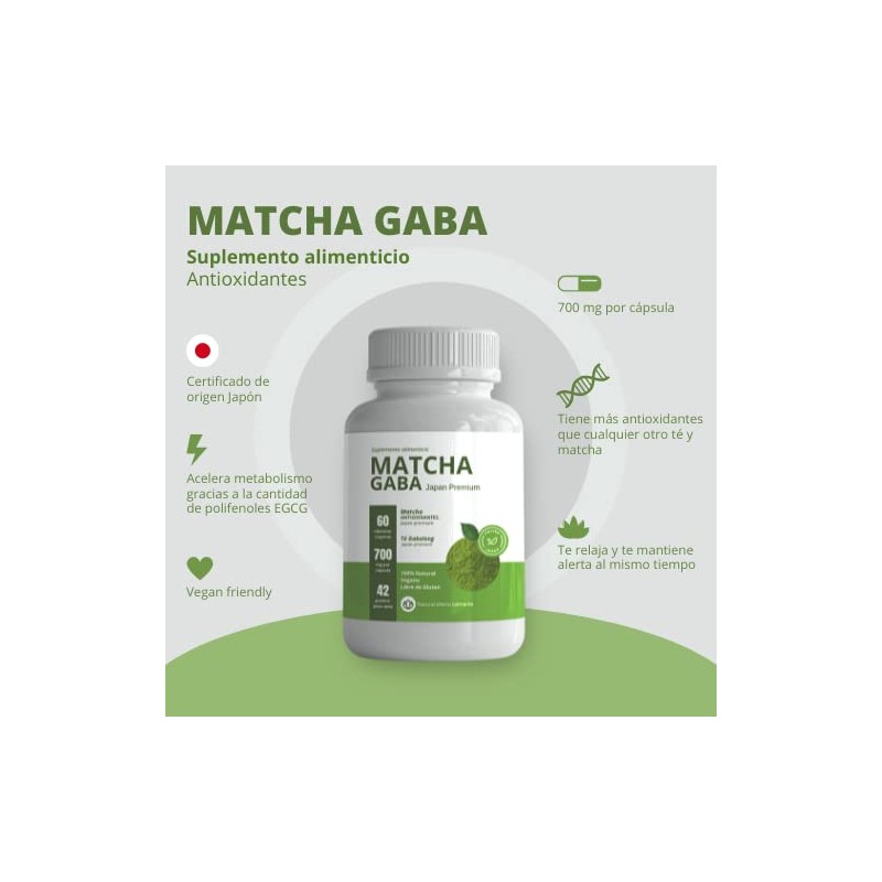 MATCHA PREMIUM GABA FUJIRO ORIGEN JAPONÉS, NATURAL EFECTO CALMANTE, ANTIOXIDANTES