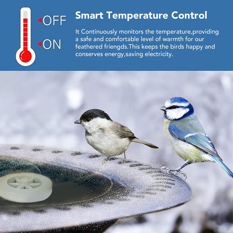 Fountain Heaters Thermostatically Controlled Full Covered Bird Bath De Icer