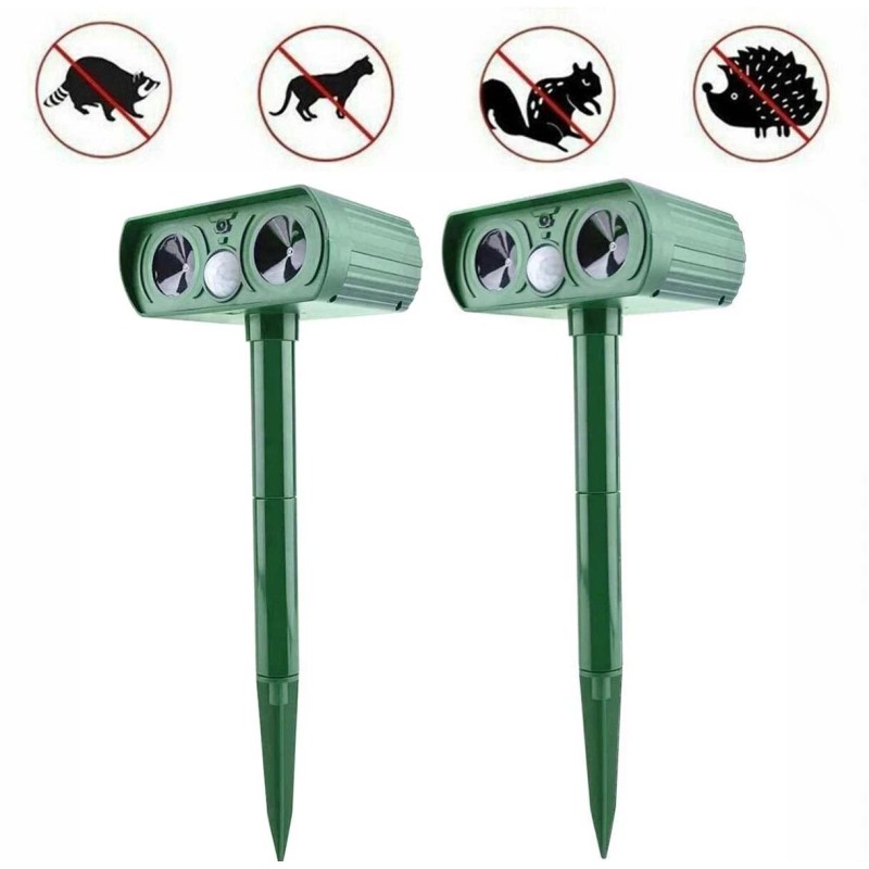 Unbranded 2 Pack Solar Ultrasonic Animal Repellent Dog Cat Skunk