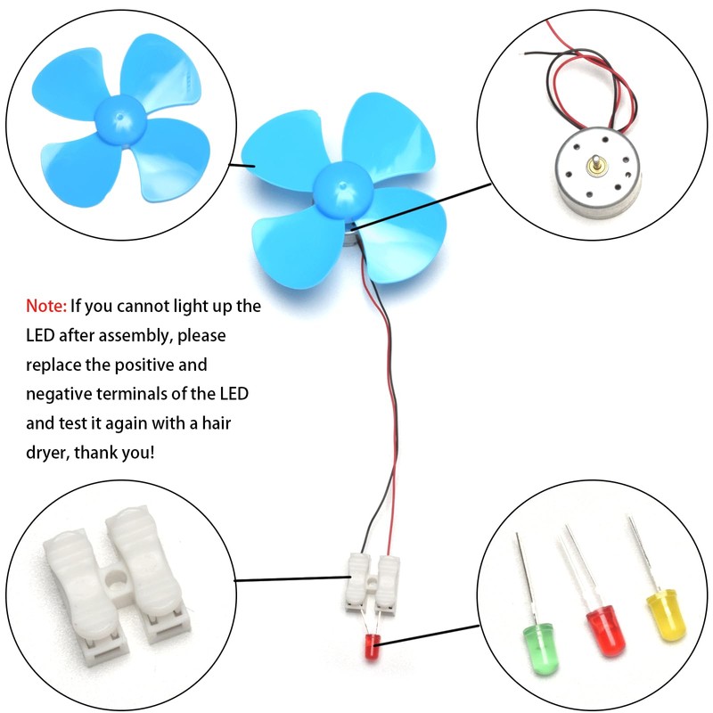 EUDAX DIY DC Power Micro Motor Wind Turbine Electricity Generator