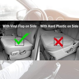 HECASA Bottom Seat Cover Compatible with 2006-2009 Dodge Ram 1500 2500 3500 ST with Vinyl Flap on Side Laramie Gray Driver Side Seat Cover Synthetic Leather