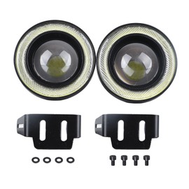 3.5in Car Fog Light Aluminum Housing Waterproof Bright LED Universal White Light Outer Ring 30W Front Driving Lamp