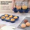 Vnray 2 Pack Jumbo Silicone Muffin Pan with Metal Frame,