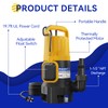 Acquaer 1HP Sump Pump 4948GPH Submersible Drain Pump with Automatic