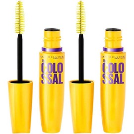 Maybelline Makeup Volum Express The Colossal - Máscara lavable, Negro clásico, 2 unidades                                                             