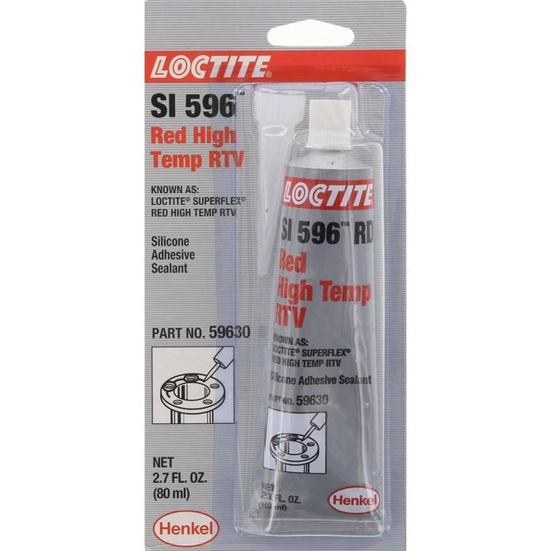 Loctite 59630 RTV Silicone Sealant, 80mL Tube, Red