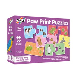 Galt, Paw Print Puzzles, Jigsaw Puzzles for Kids, 22 x 2 Piece Puzzles, Ages 3 Years Plus