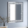 QMDECOR Crystal Crush Diamond Rectangle Silver Mirror for Wall Decoration