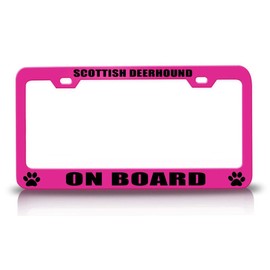 Custom Brother - Scottish Deerhound ON Board Nationality Country Metal Car SUV Truck License Plate Frame Pn x31
