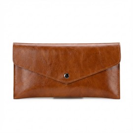 SUSOYAOCHEN Leather Cash Envelope System Wallet, Reusable Retro Currency Money Bag Dollar Bills Organiser Envelopes Bag for Men and Women (Brown)