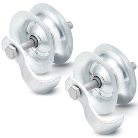 Pasimy 2 Pcs 5'' Sliding Gate Roller Galvanized Steel Pipe Track Roller Gate Hardware Kit for 1 5/8" Pipe Track Fence