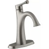KOHLER Lilyfield Brushed Nickel Handle Single Hole/4" Centerset Bathroom Faucet