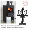 FFYan Stove Fan, New Four-Blade Elk Fireplace Fan, No Electricity,