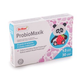 Dr.Max Probiomax Kids 30 Raspberry Flavor Tablets, Food Supplement Based on Live Lactic Ferments for Children 3-6 Years, Children's Probiotic Supplement, for the Wellbeing of the Intestinal Flora