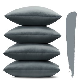 Sungeek Set of 4 Velvet Cushion Covers, 45 x 45 cm, Decorative Cushion Covers, Soft Cushion Cover, Decorative Cushion, Sofa Cushion, Couch Cushion, Decorative Cover for Sofa, Bedroom, Living Room