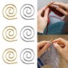 6Pcs Spiral Cable Knitting Needle, Cable Needles for Knitting, Metal