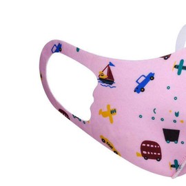 Children's Face Mask, Reusable Washable Bandana, Protective Face Cover, Breathable & Safety Mask, Anti-Pollution, Cycling, Vehicles Printed, Pack of 1