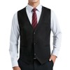 HISDERN Suit Vests for Men Formal Elegant Vest Cotton Plain