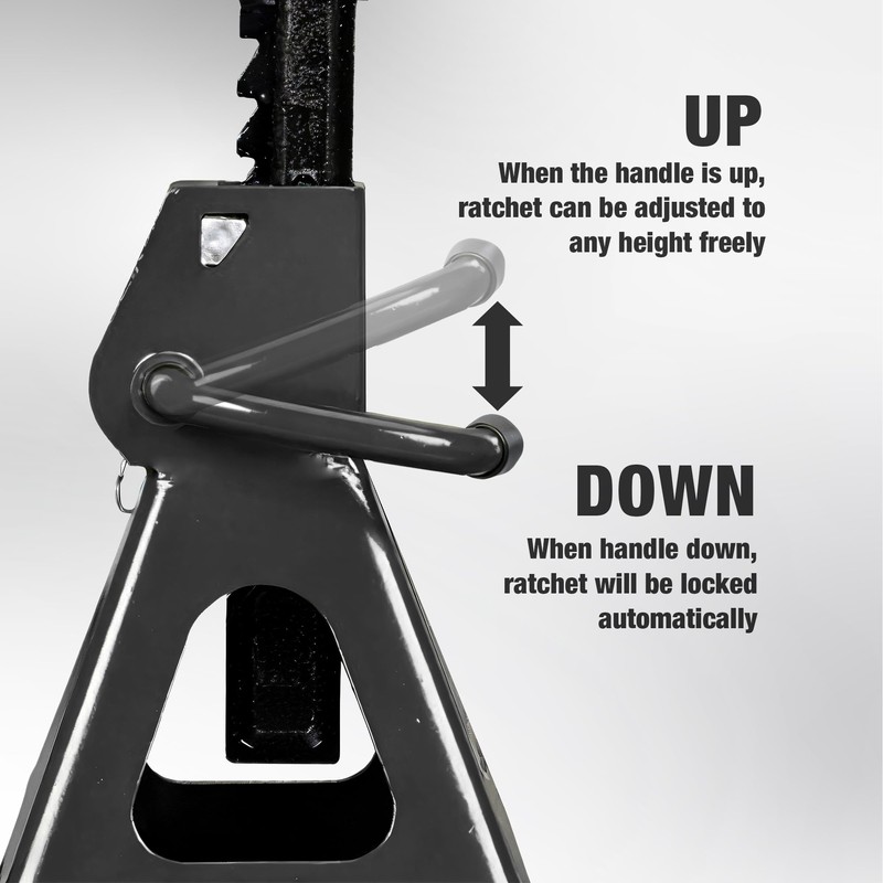 YELLOW JACKET Jack Stands 2 Ton with Double Locking for