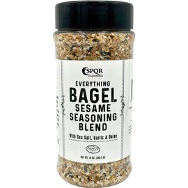 Everything Bagel Seasoning Blend Original XL 10 Ounce Jar. Delicious Blend of Sea Salt and Spices Dried Minced Garlic & Onion Flakes. Bagel Allspice, Sesame Seasoning Spice Shakera